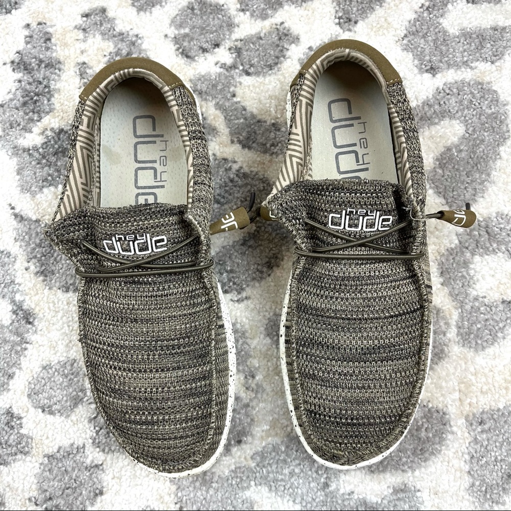 Hey Dude Brown Wally Sox Slip On Size 10